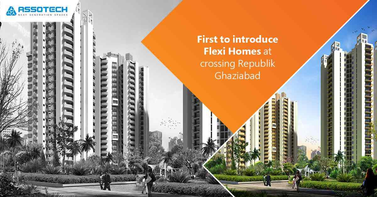 Assotech Limited were the first to introduce the concept of Flexi Homes at Crossing Republik in Ghaziabad